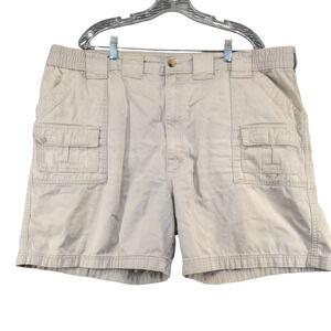 Wrangler Timber Creek Mens Cargo Shorts Tan Size 44 Pockets Cotton